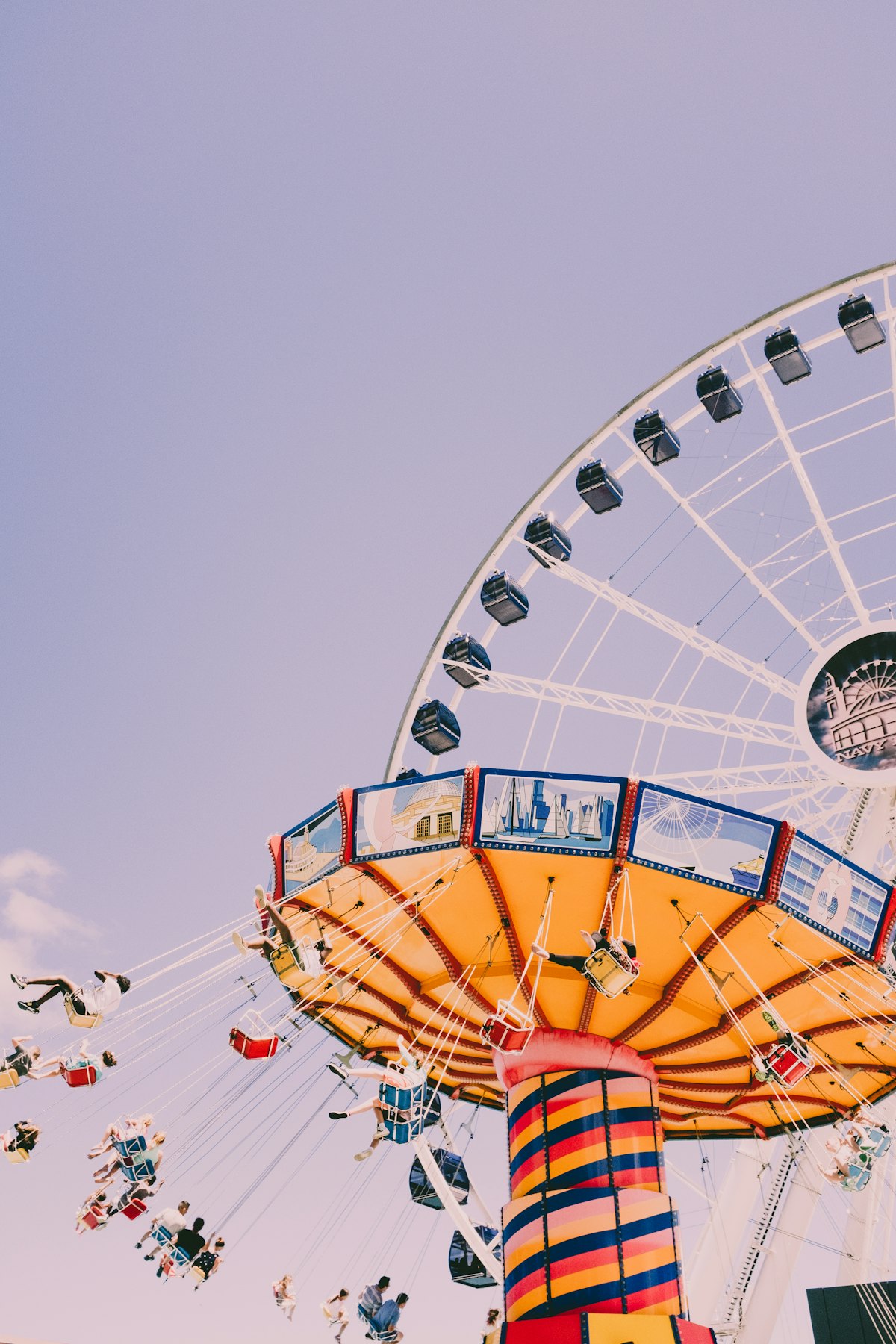 Funfair rides at a show